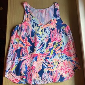 Sleeveless Silk Lilly Pulitzer top, size M